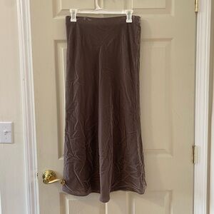 Banana Republic grey velvet slip skirt